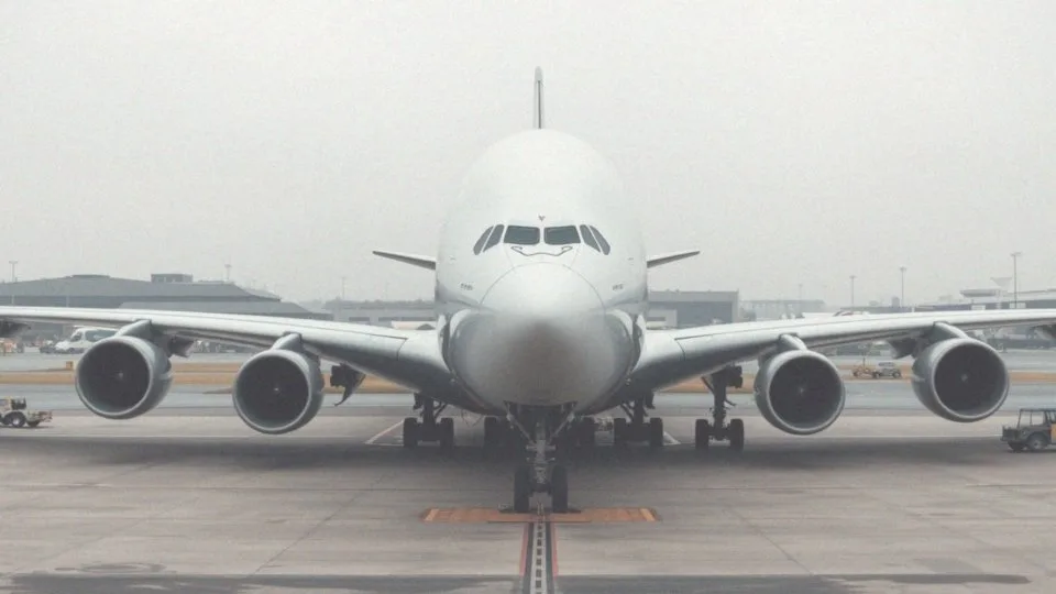 Jakie są właściwości największego samolotu pasażerskiego A380 w Polsce?