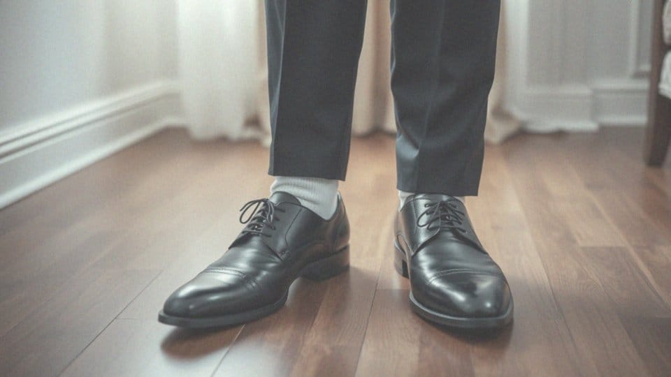 Jak dopasować buty do stylizacji formalnych z granatowym garniturem?