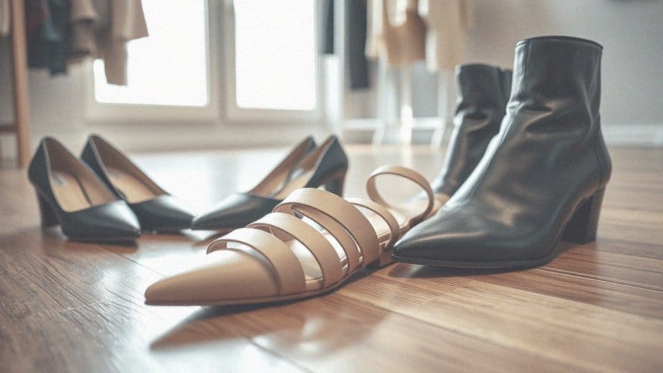 Jakie fasony butów są najlepsze do eleganckiej stylizacji z granatową sukienką?