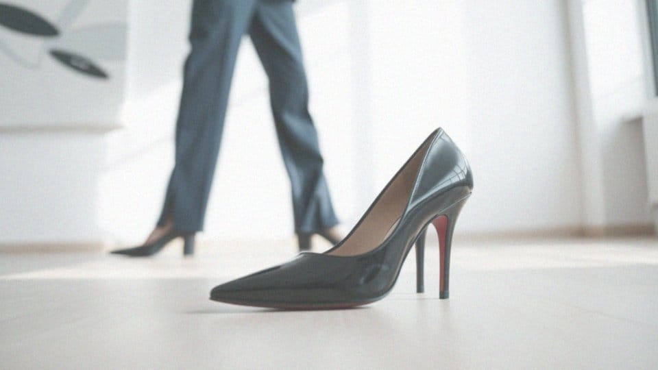 Jakie buty na obcasie najlepiej zestawić z granatowym garniturem damskim?